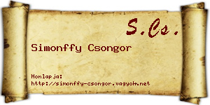 Simonffy Csongor névjegykártya